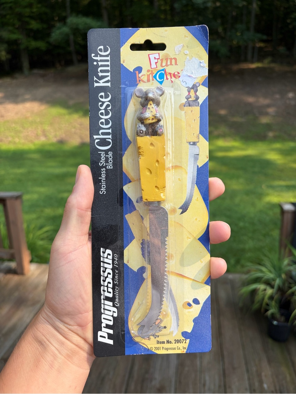 Mouse sitting on Cheese Stainless Steel Blade Cheese Knife